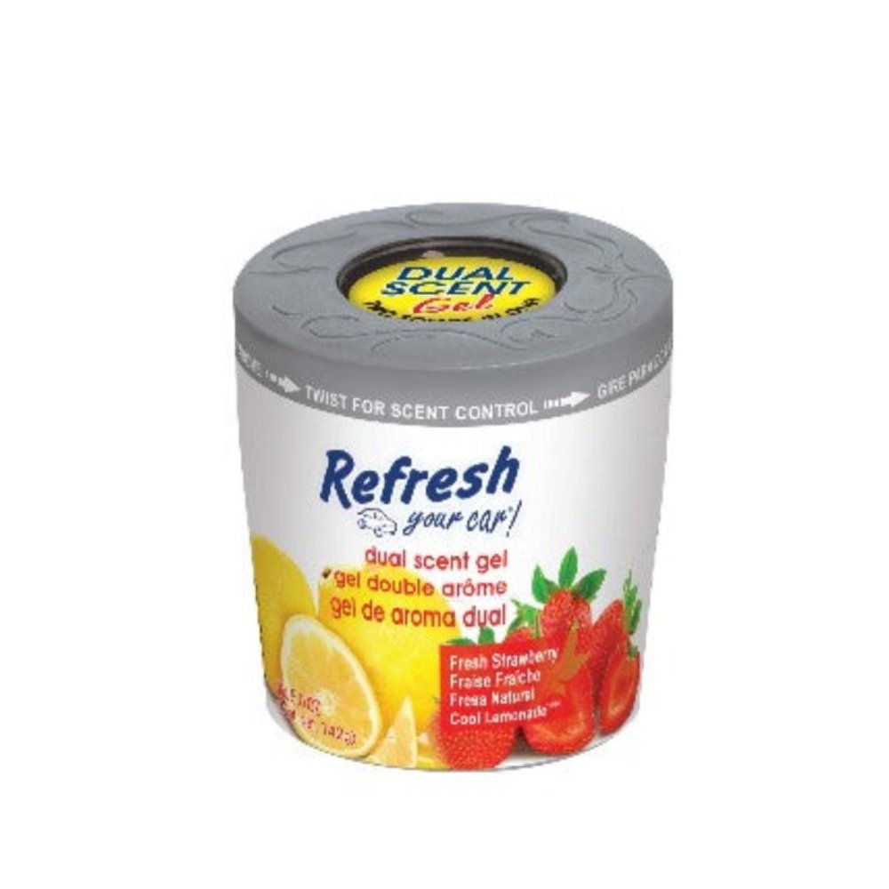 Refresh Your Car 5oz Gel Can - Fresh Strawberry and Cool Lemonade